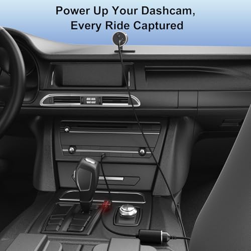 J&D USB C Male to 12V Car Cigarette Lighter Socket Female Converter Cable, 12V 18W Power Cable for Dash Cam, GPS, Car LED Light Strips, Black, 5 ft - color: Black, size: 5 ft