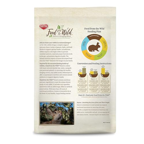 Kaytee Food from The Wild Natural Pet Rabbit Food,4 Pound,(Pack of 2) - size: 4 Pound (Pack of 2)