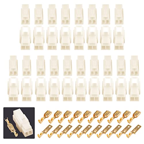 Glarks 240Pcs 6.3mm 3 Pin Way Electrical Automotive Wire Connector Male Female Socket Plug and Terminals Kit for Motorcycle, Bike, Car, Boats (30Set 6.3mm 3P) - size: 30Set 6.3mm 3P