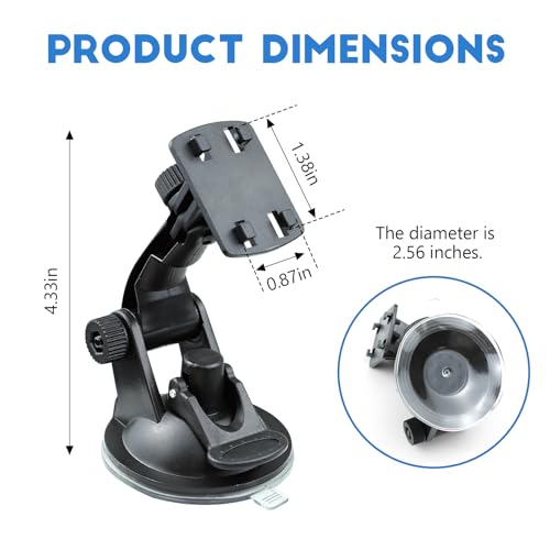 Car Backup Camera Monitor Mount, Reverse Camera Monitor Screen Bracket with Strong Suction Cup, Adjustable Windshield Mount for 4.3" & 5" Backup Cameras Display, Car Accessories