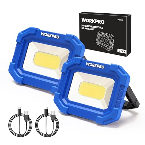WORKPRO LED Work Light, Rechargeable Magnetic Work Lights, 2000LM, 4 Modes