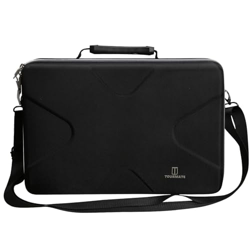 Tourmate Hard Storage Case for BOIFUN/YOTON/POFOTO/PJGCWB/WONNIE 17.5" Portable DVD Player，14'' 15.5" 15.7" 16.9" With Fixed Spring Rope EVA Box (Only Case)(Only BOX) - color: Black