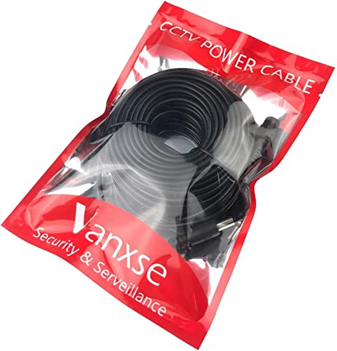 DC 12V CCTV Power Extension Cable 2.1x5.5mm, 20 Meters (65FT) - size: 20 meters (65 ft)