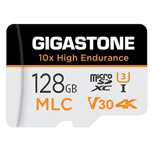 [10x High Endurance] Gigastone Industrial MLC Memory Card 128GB for Surveillance Camera, Dashcam, 4K Video, Speed 100MB/s, U3 V30 [5 Years Free Data Recovery] - color: 128 GB