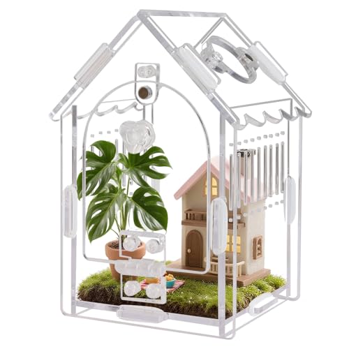 Acrylic Jumping Spider Enclosure 3.15"x3.15"x5.6" – Magnetic Front Opening Terrarium for Tarantulas, Mantis & Small Reptiles | Escape-Proof Habitat with Ventilation & No-Tool Assembly - size: 3.15 x 3.15 x 5.6 inches