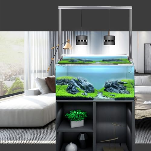 Adjustable Reptile Lamp Stand, Aluminium Alloy Hanging Lamp Holder for Turtle Tank and Fish Aquarium, with Reinforced Base and Groove Design for Heating Lamps