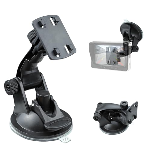 Car Backup Camera Monitor Mount, Reverse Camera Monitor Screen Bracket with Strong Suction Cup, Adjustable Windshield Mount for 4.3" & 5" Backup Cameras Display, Car Accessories