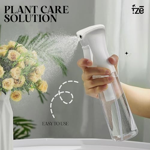 FZE Continuous Spray Bottles 2 pack 300ml with Ultra Fine Mist for Hair spraying, Watering Plants, Durable Solution and Your Go-To Kitchen Companion for Everyday Use.[ Spray Stream 2]