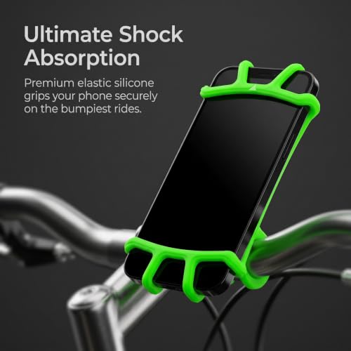 Green Bike & Motorcycle Phone Holder – 360° Rotating Universal Mount for iPhone, Samsung & Smartphones - color: green