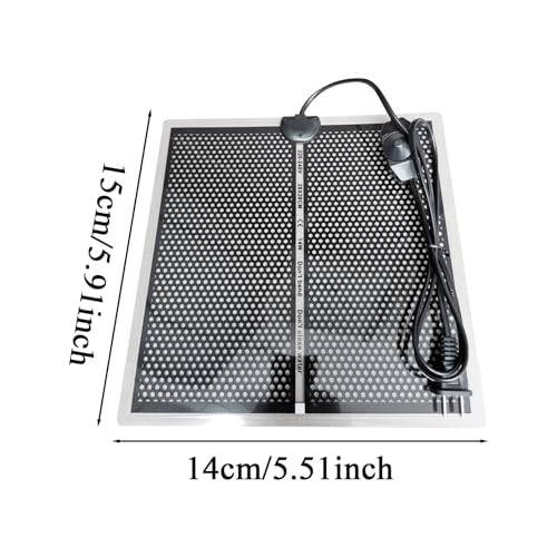 Reptile Heat Pad - 5.9x5.51in Adjustable Instant 5W Electric Waterproof | PVC Material, Ideal for Aquarium Warmer, Pets, Small Animals, Seedlings, Plants, Lizards, Frogs 15x14cm