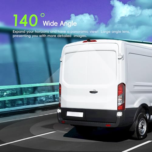 Brake Light Backup Camera for Ford Transit 150 250 350 2014-2018, AHD 720P / CVBS 480P, Waterproof Rear View Reverse Camera, Night Vision, Viewing Angle, Parking Assist, Roof Mount Back Up Cam