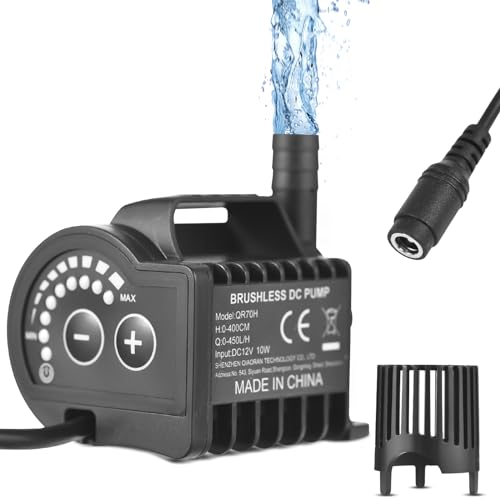 Haofy Submersible Water Pump, Strong Power, 700LH Rate, Adjustable for Aquarium, Garden Pond and Pet Use (QR70H) - size: QR70H