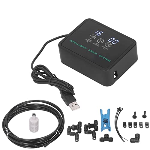 Humidifier Smart, Reptile Misting System Atomizer ABS Plastic E Ic Terrariums for Automatic with Timer Reptiles 360 Degree Rotatable Nozzle Fogger