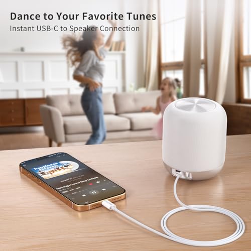 Xumee USB C to 3.5mm Aux Cable 4ft, Aux to USB C Audio Jack Cord with Built-in DAC (16-Bit/48 kHz), Cotton Braided, Gold-Plated Connectors, for iPhone 15/16/17 Series, for Samsung Galaxy and More