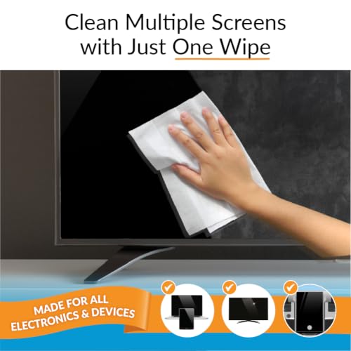 iCloth XL Screen Cleaning Wipes, Lint-Free and Streak-Free, Fast-Drying, Removes Dust, Fingerprints, and Smudges - size: 1 Count (Pack of 10)