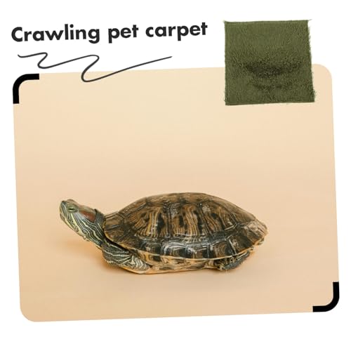 Supple Reptile Terrarium Carpet Mat for Lizards Tortoise Bedding Substrate Liner Moisture Retentive Breathable Reusable Pet Cage Mat for Desert and Tropical Habitats