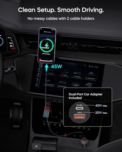 Tough On Qi2.2 25W for MagSafe Car Mount Charger, Wireless Car Charger