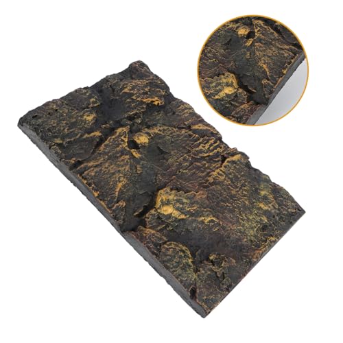 Kisangel Reptile Rock Background Board Decorative Panel for Turtle Tank Super Large Size Pu Material Fade-Resistant 3D Effect