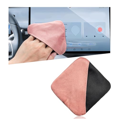 Ohleats Car Screen Cleaner, Microfiber Cleaning Pad - color: Pink&Gray,1Pcs