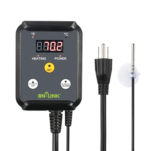 BN-LINK 8 Outlet Surge Protector with Mechanical Timer and Heat Mat Thermostat Controller