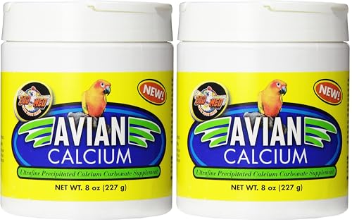 Zoo Med Avian Calcium Bird Food, Black, 8 Ounce (Pack of 2) - size: 8 oz (Pack of 2)