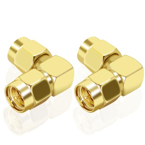 CNARIO SMA Male to Male Adapter, SMA 90 Degree Adapter