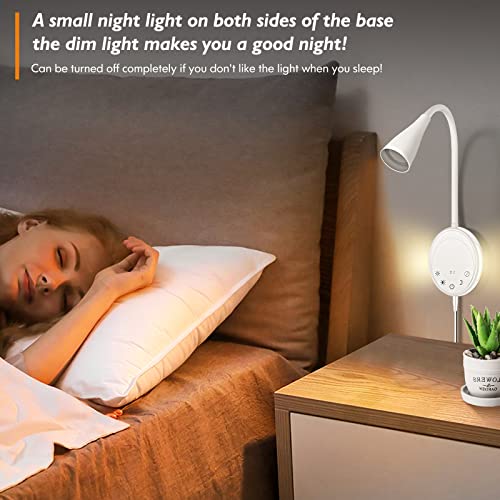SANKEDOU LED Wall Mount Reading Light, Bedside Reading Lights, 5 Dimmable - color: White-2P