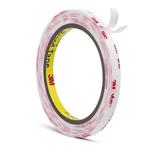 3M Double Sided Tape Thin 1/4''x15.4Ft - color: White, size: 0.25''×15.4Ft