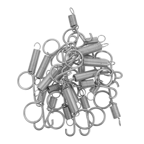 40 Pcs Bird Cage Door Spring Hook Rustproof Wire Lock for Rabbit Chicken Parrot Quail Pigeon