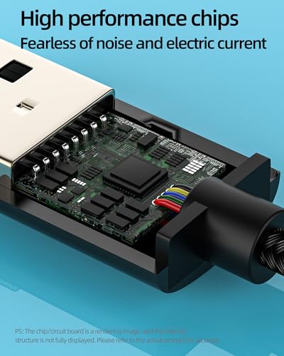 USB to 3.5mm Jack Audio Adapter Aux Sound Headphone Cable PC Port for Apple Adaptor Cord Car Devices Replacement Microphone Headset External Plug Auxiliary Stereo Interface DAC Gamecube Converter