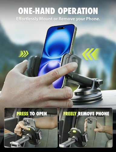 Bracketron TripGrip 2.0 Car Phone Holder, Dash & Window, Suction Cup, 360°