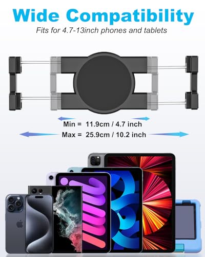 Z Fold Car Mount, Strong Suction Cup - [Foldable Phone Friendly] Tablet Holder for Car Dashboard Air Vent Stand, for Samasung Galaxy Fold 7 6 5 4 3 2, Tabs, Google Pixel 9 Pro, S26, iPad, iPhone 17
