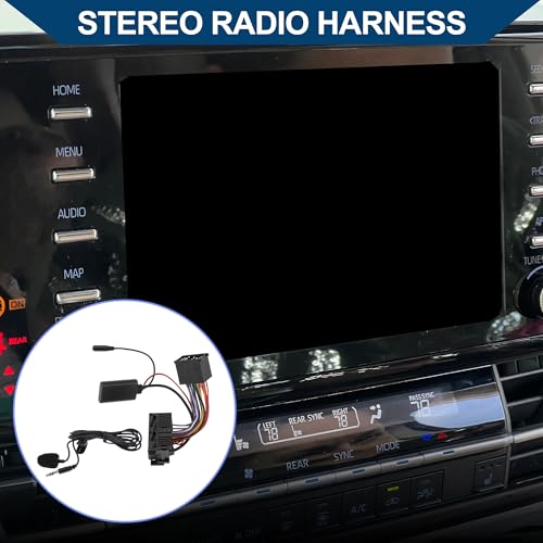 Stereo Radio Harness with Microphone Handsfree for BMW E46 3 Series AUX Adapter Music Cable Convenient 11.5cm 1 Set Black