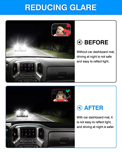 Autorder Dashboard Cover Mat for 2014-2018 Chevy Chevrolet Silverado/GMC Sierra 1500, 2015-2019 Silverado/GMC Sierra 2500HD 3500HD Accessories Dash Cover Flannel Sunshade Glare UV Rays Protector - size: Black 14-18 Silverado