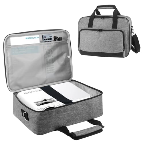 Projector Carrying Bag, Projector Carrying Case, Projector Case, Portable Carrying Bag with Laptop Compartment & Adjustable Shoulder Strap,Portable Bag for Most Major Projector