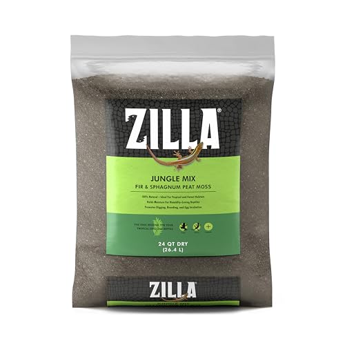 Zilla Pet Reptile Terrarium Substrate Bedding, Jungle Mix, for Frogs, Rainforest Geckos, Toads and Snakes, 24 Quart, 2 Pack - size: 24 Quart