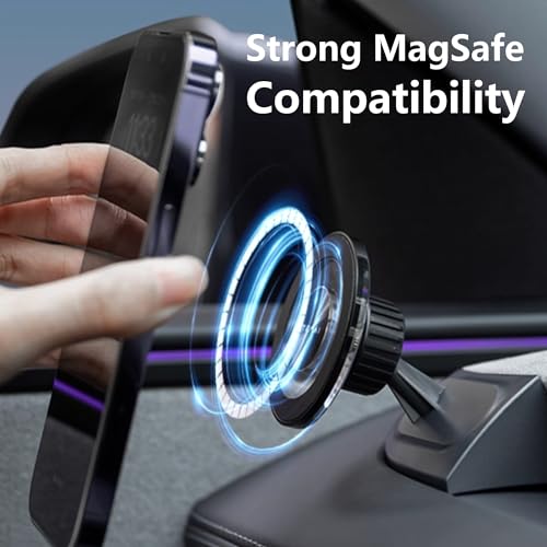 Magnetic Phone Mount, Only compatible with Tesla Model 3 Highland (2024-2026) & Model Y Juniper (2025-2026), Driver-Side Corner Vent, Tool-Free Install, Fixed Base, 360° Adjustable Head, Black