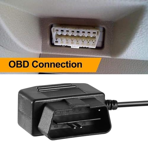 Dash Cam OBD Hardwire Kit, OBD2 Power Cable for Dash Camera TwinPa OBD to USB-C OBDII Adapter Hardwire Charger Cable and Acc Two Mode 12-36V to 5V 3A (USB-C Port)