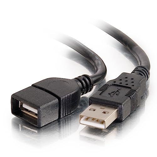 C2G USB Long Extension Cable, USB Cable, USB A to A Cable, Black, 9.84 Feet (3 Meters), Cables to Go 52108 - color: Black, size: 9.8 Feet, style: USB A Male to A Female