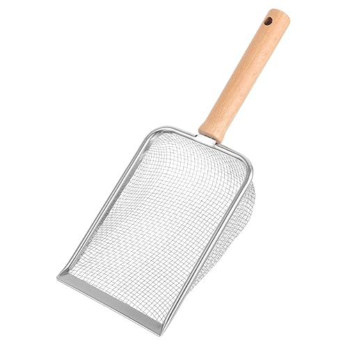POPETPOP 3pcs Reptile Litter Scoop Cleaning Tool for Reptile Waste Litter Shovel with Wooden Handle for Turtles Lizards Pets Easy to Use