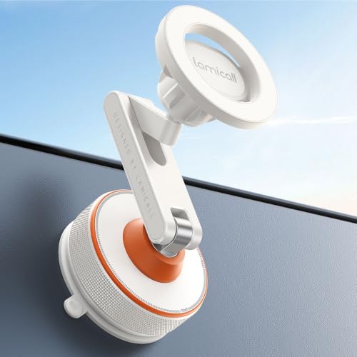 Lamicall Car Phone Holder Mount Ultra Nano Gel & 70+LBS Vacuum Suction Cup - color: White