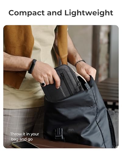 BAGSMART Electronics Organizer Travel Case, Cord Organizer Travel Cable Bag for Tech Accessories(Gray)