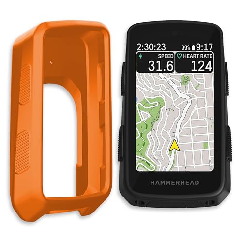 Silicone Case Cover Compatible with Hammerhead Karoo 3 Bicycle Computer - Maximum Protection, Durable, Non-Slip, Shockproof Anti-Static/Dust Coating (Orange) - color: 1x Sili Case (Orange)