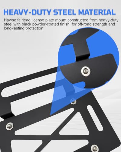 Hawse Fairlead License Plate Mount, 10" Winch License Plate Holder Steel Front Bumper Winch License Bracket Compatible with Jeep Wrangler, Pickup Trucks, SUVs RVs & Off-Road Vehicles - size: 10 inch Hawse Fairlead License Plate Mount
