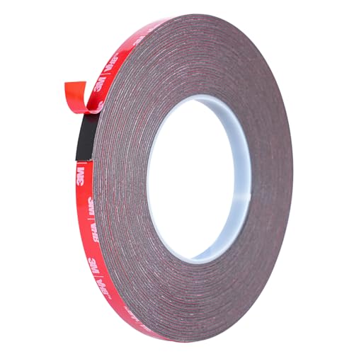 Double Sided Tape Heavy Duty, Waterproof Mounting Foam Tape, 36.5ft Length, 0.4in Width, High Temperature Resistant Adhesive Tape for Car, LED Strip Light, Office Decor, Uses VHB 5952 Raw Material - size: 0.4in x 36.5ft - 5952