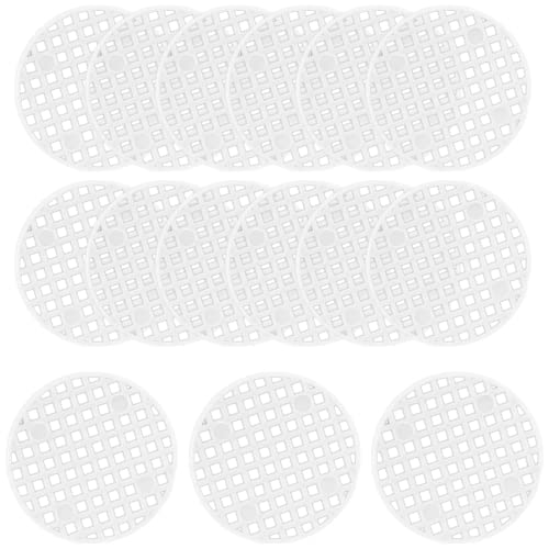 Bivethoi 100pcs Plant Pot Mesh Hole Cover Bonsai Drainage Mesh Insert, Flower Pot Hole Mesh Pad Bottom Grid Mat, Round Mesh Screen Pot Bottom Gasket for Garden Prevent Soil Loss (1.8" / 45mm, White) - color: White, size: 100pcs
