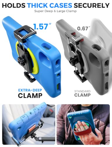 eSamcore Enlarge Tablet Clamp, 1.57” (40mm) Depth Mount Clips