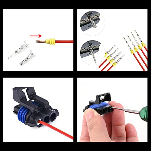 JRready ST5211 Pin Removal Tool KIT for Weather Pack Metri Pack Series Connector Harness terminals and Connector Crimp pin etc Electrical Connector, Tool KIT Include DRK 785084 Amp 1.5mm Removal Tool - size: 1.Delphi connector removal tool KIT ST5211