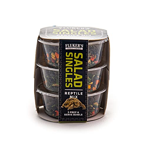 Fluker's Salad Singles All Natural Reptile Mix, Just Add Water, Each Pack Makes 2 oz of Food, for Bearded Dragons and Other Herbivores/Omnivores, 3,Pack 0.65 oz