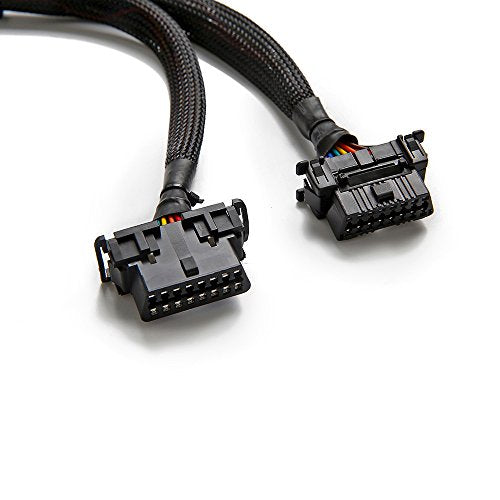 bbfly-B6 OBD2 Splitter OBDII Extension Cable Adapter (1FT/30CM) (10Pack) - size: 10Pack